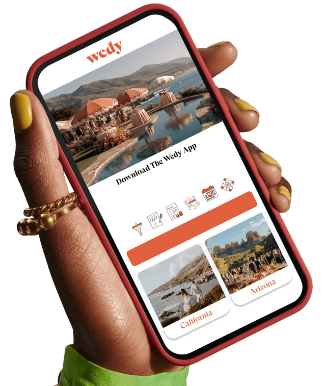 Wedy app on phone